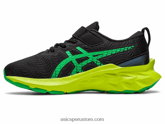 RPVB4224 ralladura de lima/negra Asics preescolar novablast 2