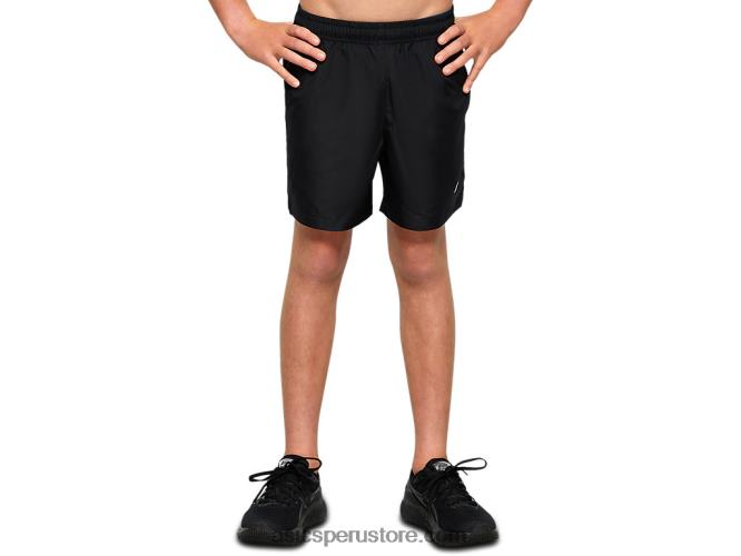 RPVB4226 rendimiento negro Asics pantalón corto deportivo tejido juvenil