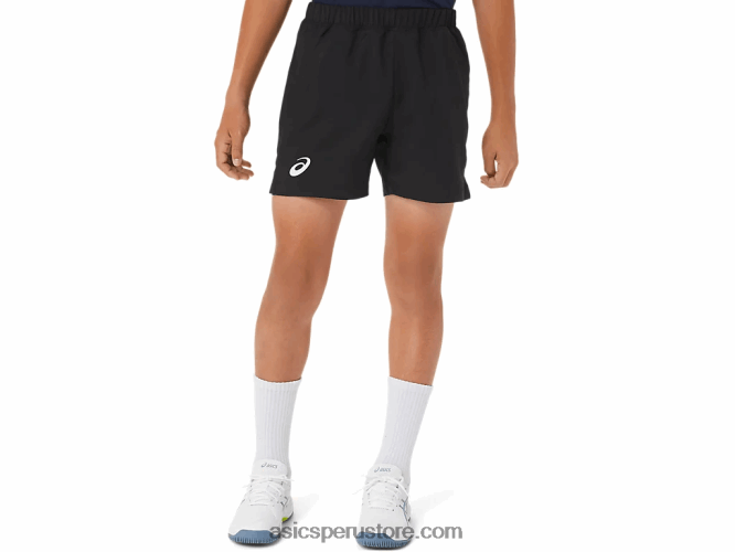 RPVB4234 rendimiento negro Asics pantalón corto de tenis para niños