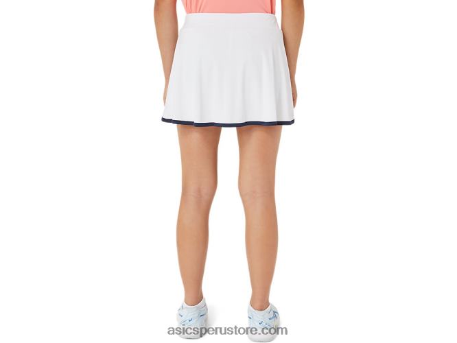 RPVB4235 blanco brillante Asics falda pantalón de tenis para niños
