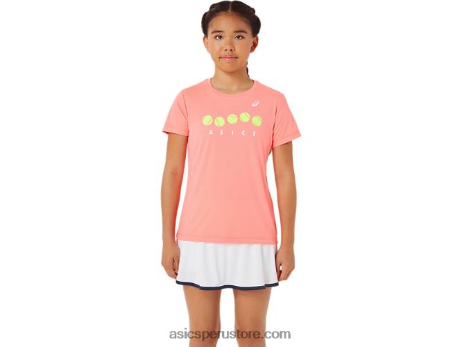 RPVB4237 guayaba Asics camiseta gráfica de tenis para niños