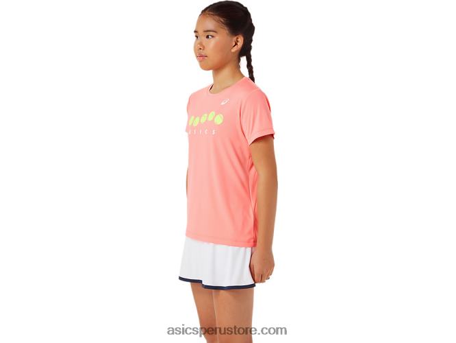 RPVB4237 guayaba Asics camiseta gráfica de tenis para niños
