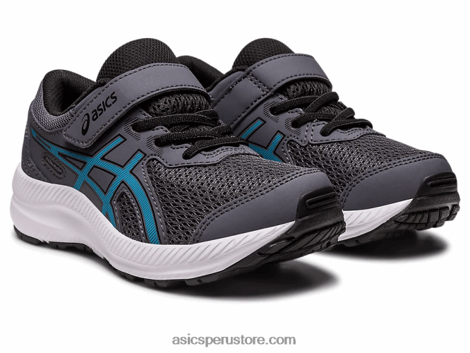 RPVB4241 gris portador/azul isla Asics contend 8 preescolar