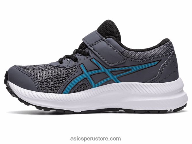 RPVB4241 gris portador/azul isla Asics contend 8 preescolar