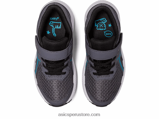 RPVB4241 gris portador/azul isla Asics contend 8 preescolar