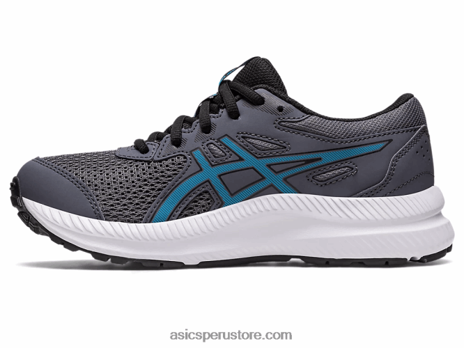 RPVB4245 gris portador/azul isla Asics competir 8 grado de la escuela