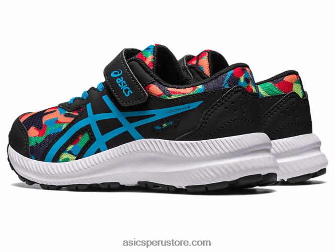 RPVB4247 negro/azul isla Asics contend 8 preescolar