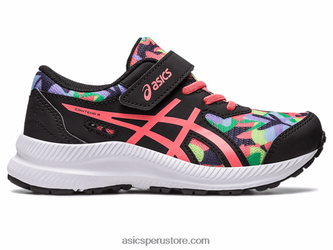 RPVB4249 negro/papaya Asics contend 8 preescolar