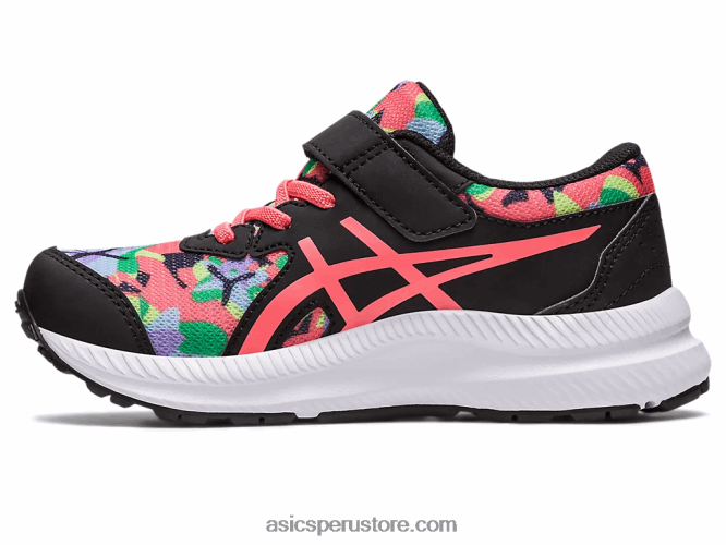 RPVB4249 negro/papaya Asics contend 8 preescolar