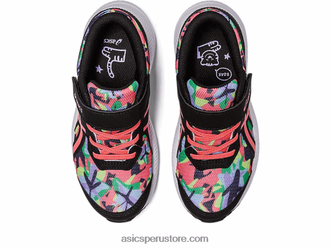 RPVB4249 negro/papaya Asics contend 8 preescolar