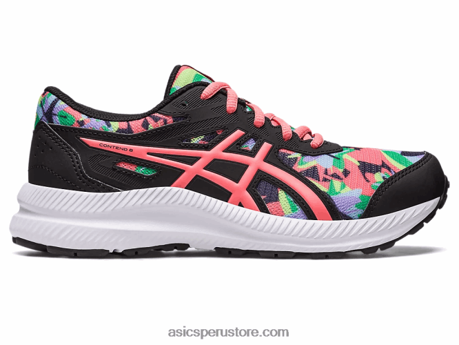 RPVB4250 negro/papaya Asics competir 8 grado de la escuela