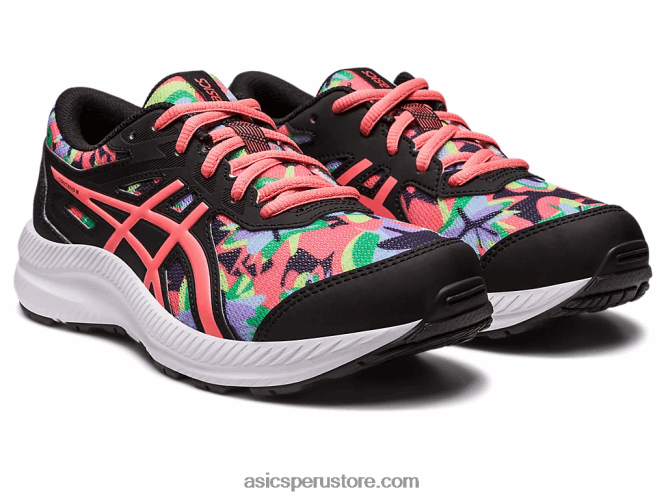 RPVB4250 negro/papaya Asics competir 8 grado de la escuela