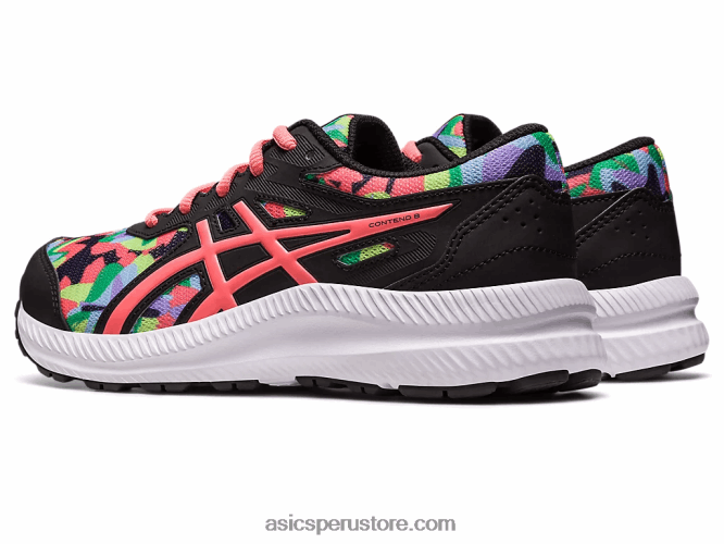 RPVB4250 negro/papaya Asics competir 8 grado de la escuela