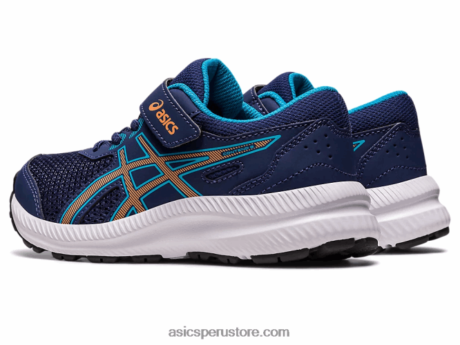 RPVB4252 azul índigo/melocotón sol Asics contend 8 preescolar