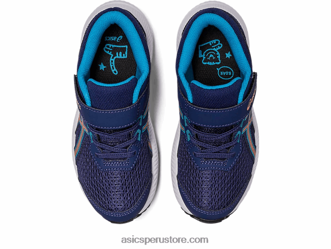 RPVB4252 azul índigo/melocotón sol Asics contend 8 preescolar