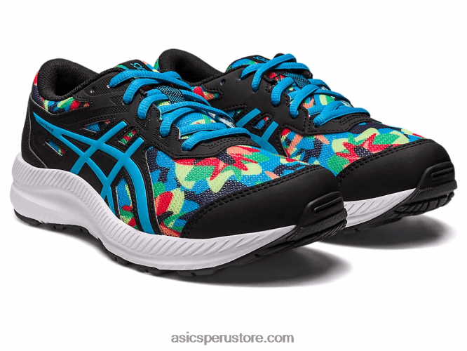 RPVB4256 negro/azul isla Asics competir 8 grado de la escuela