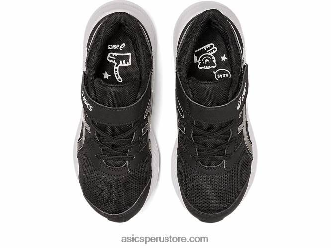 RPVB4262 blanco negro Asics sacudida 4 preescolar