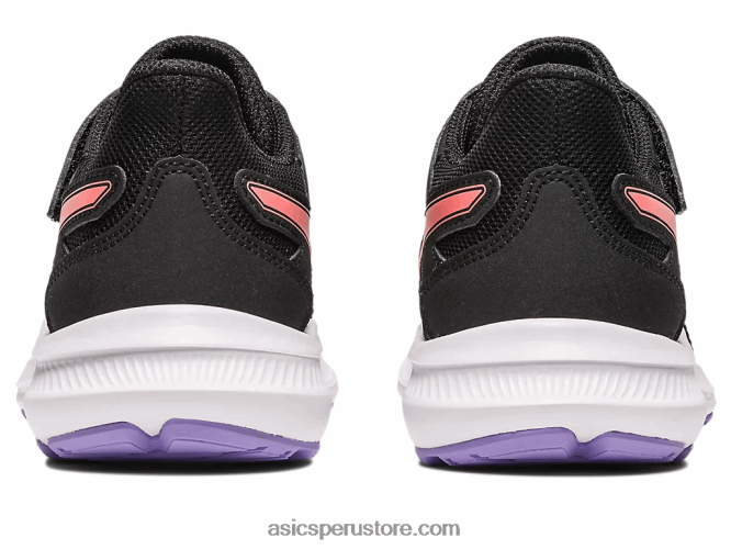 RPVB4274 negro/papaya Asics sacudida 4 preescolar