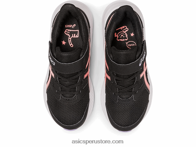 RPVB4274 negro/papaya Asics sacudida 4 preescolar
