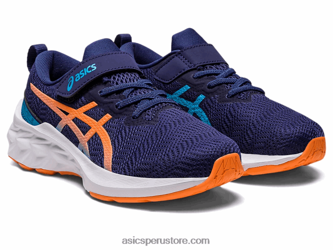 RPVB4283 azul índigo/melocotón sol Asics preescolar novablast 2