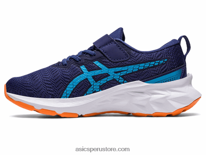 RPVB4283 azul índigo/melocotón sol Asics preescolar novablast 2