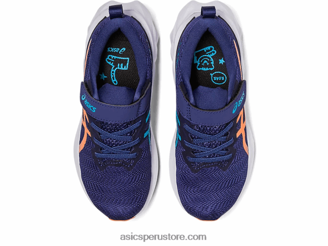 RPVB4283 azul índigo/melocotón sol Asics preescolar novablast 2