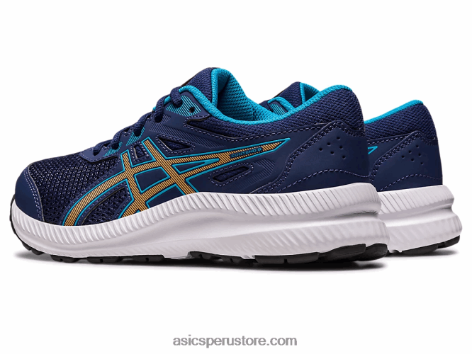 RPVB4286 azul índigo/melocotón sol Asics competir 8 grado de la escuela