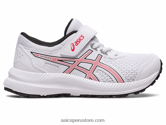 RPVB4297 blanco/rojo eléctrico Asics contend 8 preescolar