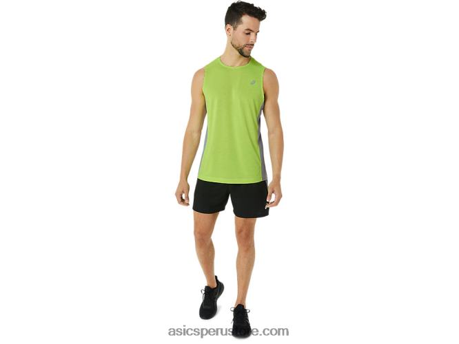 RPVB43 ralladura de lima/hoja de roca Asics Camiseta de tirantes para hombre Train Sana Muscle