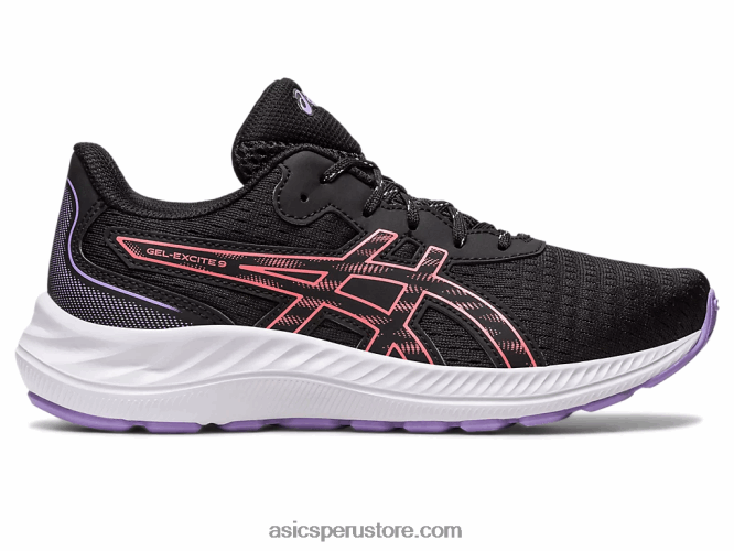 RPVB4302 negro/papaya Asics gel-excite 9 grado escuela