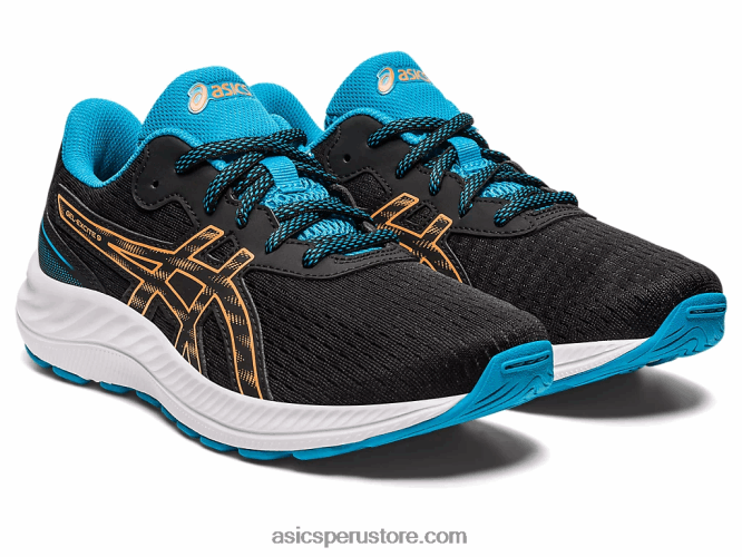 RPVB4307 melocotón negro/sol Asics gel-excite 9 grado escuela