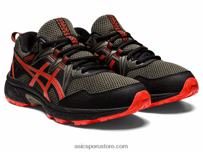 RPVB4389 tomate negro/cherry Asics gel-ventura 8 escuela primaria