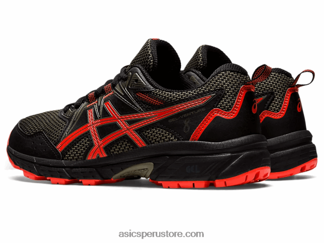 RPVB4389 tomate negro/cherry Asics gel-ventura 8 escuela primaria