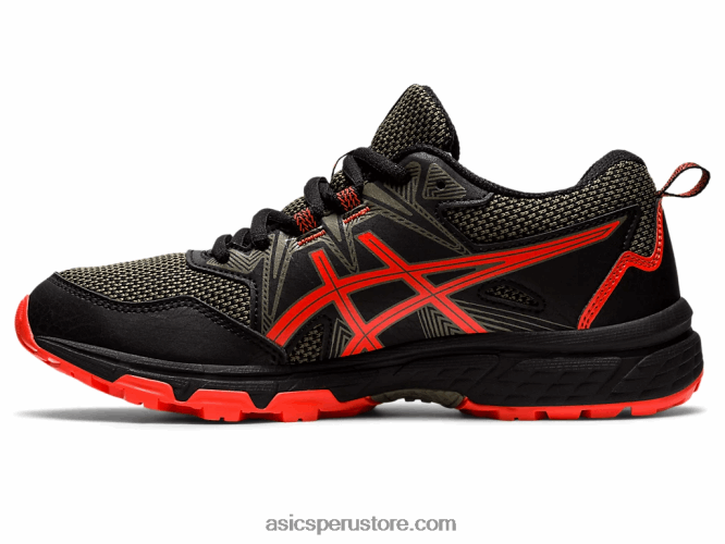 RPVB4389 tomate negro/cherry Asics gel-ventura 8 escuela primaria