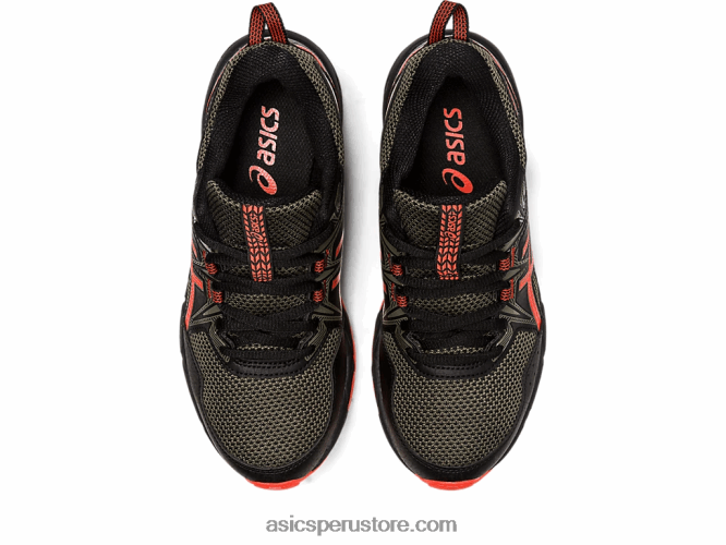 RPVB4389 tomate negro/cherry Asics gel-ventura 8 escuela primaria