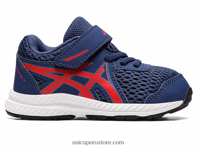 RPVB4390 océano profundo/rojo clásico Asics competir 7 tamaño del niño