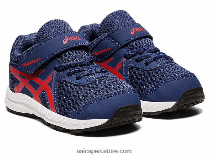 RPVB4390 océano profundo/rojo clásico Asics competir 7 tamaño del niño