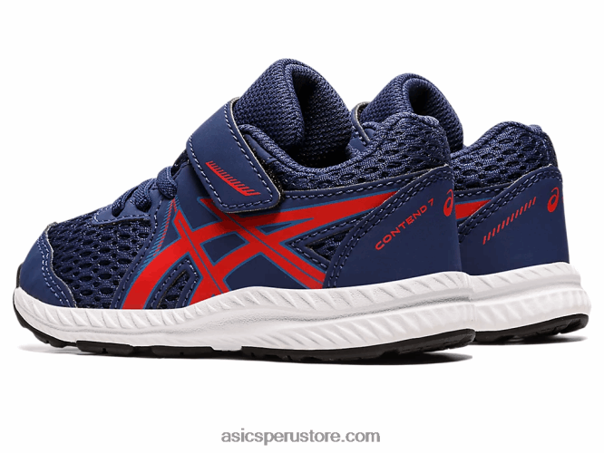 RPVB4390 océano profundo/rojo clásico Asics competir 7 tamaño del niño