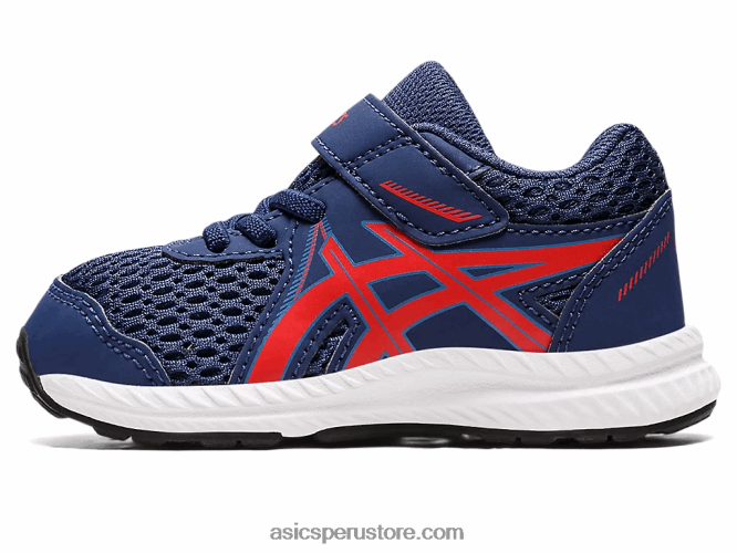 RPVB4390 océano profundo/rojo clásico Asics competir 7 tamaño del niño
