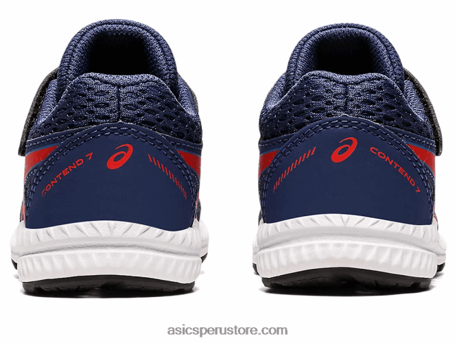 RPVB4390 océano profundo/rojo clásico Asics competir 7 tamaño del niño