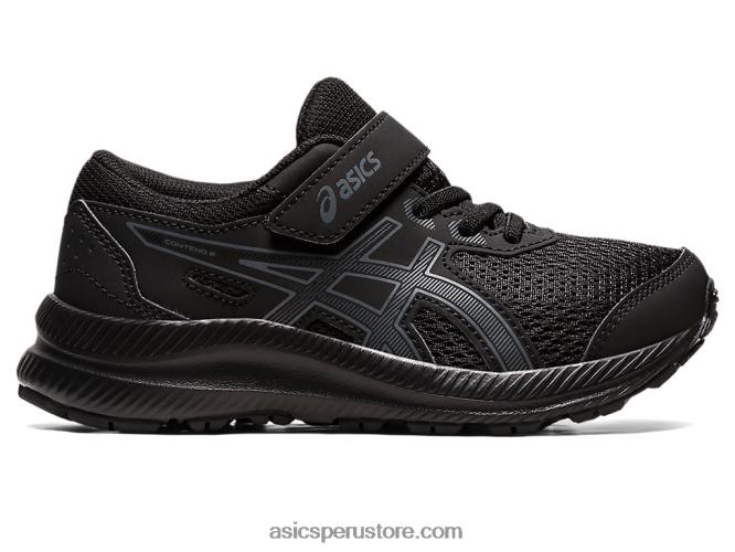 RPVB4393 negro/gris portador Asics contend 8 preescolar