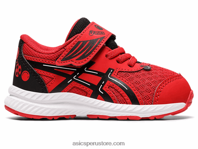 RPVB4412 rojo clásico/negro Asics Contender 8 patio de la escuela de tamaño para niños pequeños
