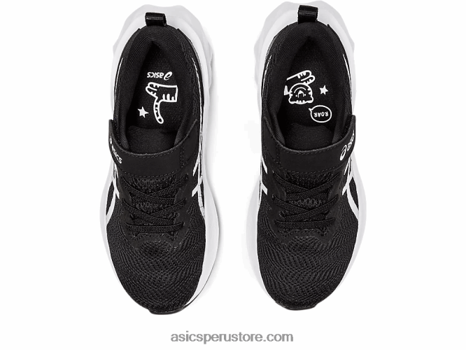 RPVB4417 blanco negro Asics preescolar novablast 2