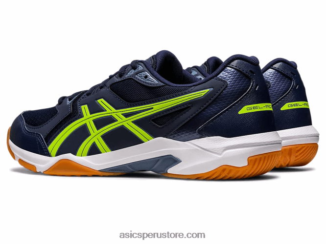 RPVB442 medianoche/verde peligro Asics gel-cohete 10 de ancho
