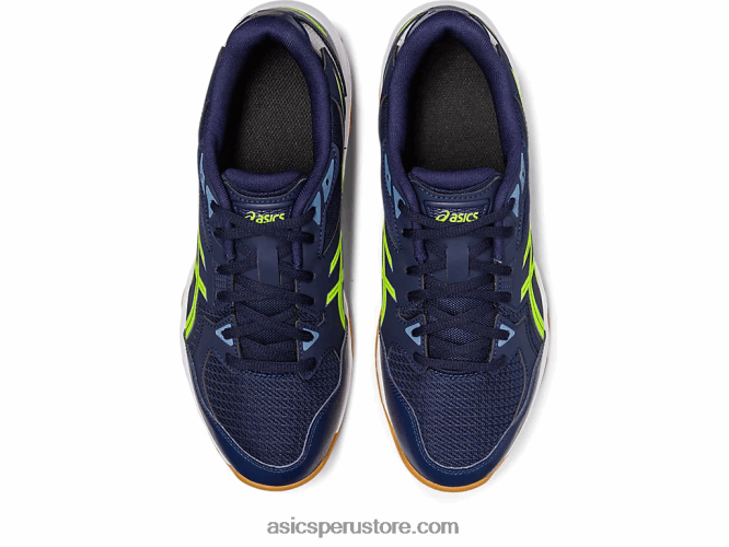 RPVB442 medianoche/verde peligro Asics gel-cohete 10 de ancho