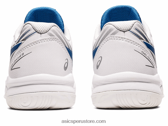 RPVB4429 Unidad blanca/lago Asics gel-juego 8 escuela primaria