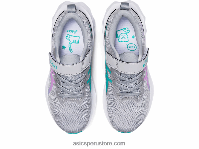 RPVB4431 gris piedmont/brillo lavanda Asics preescolar novablast 2