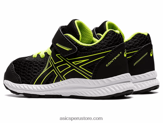 RPVB4485 negro/verde peligro Asics competir 7 tamaño del niño