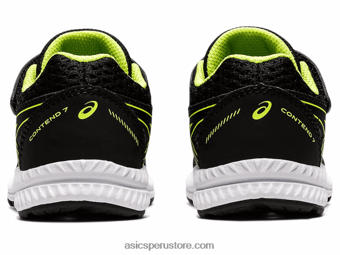 RPVB4485 negro/verde peligro Asics competir 7 tamaño del niño