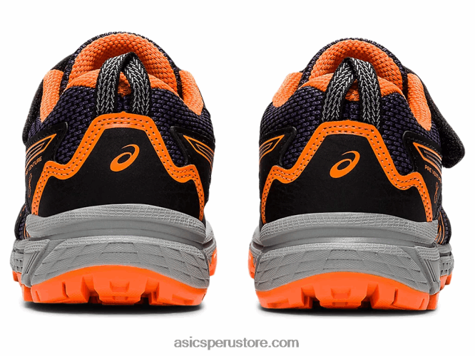 RPVB4488 negro/naranja impactante Asics pre-venture 8 preescolar